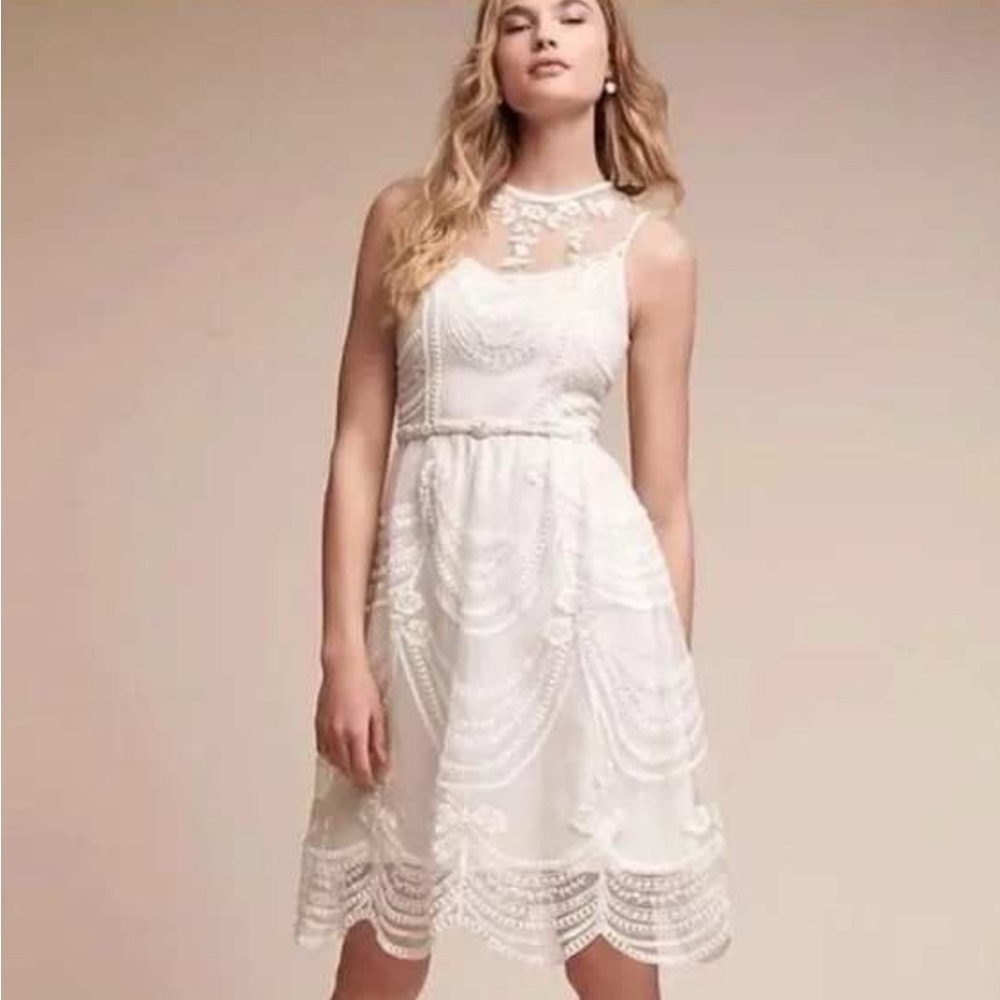 DYED BHLDN x Anthro Anissa White Silk Dress - Picture 9 of 9
